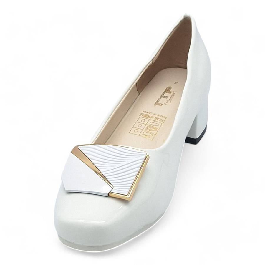 TTP Women Patent PU Square Toe Low Block Heel HT240510