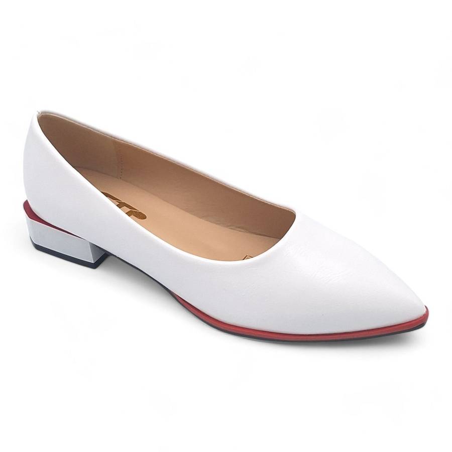 TTP - Women Pointed Toe PVC Sole Slip-on Flats JSF100
