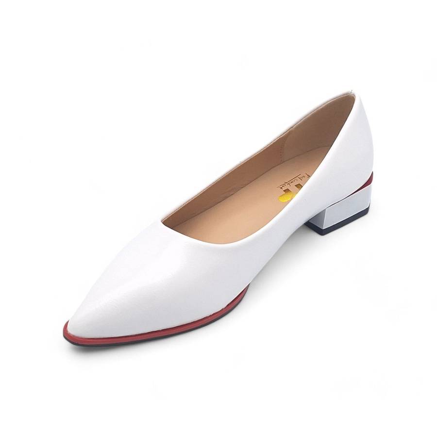 TTP - Women Pointed Toe PVC Sole Slip-on Flats JSF100