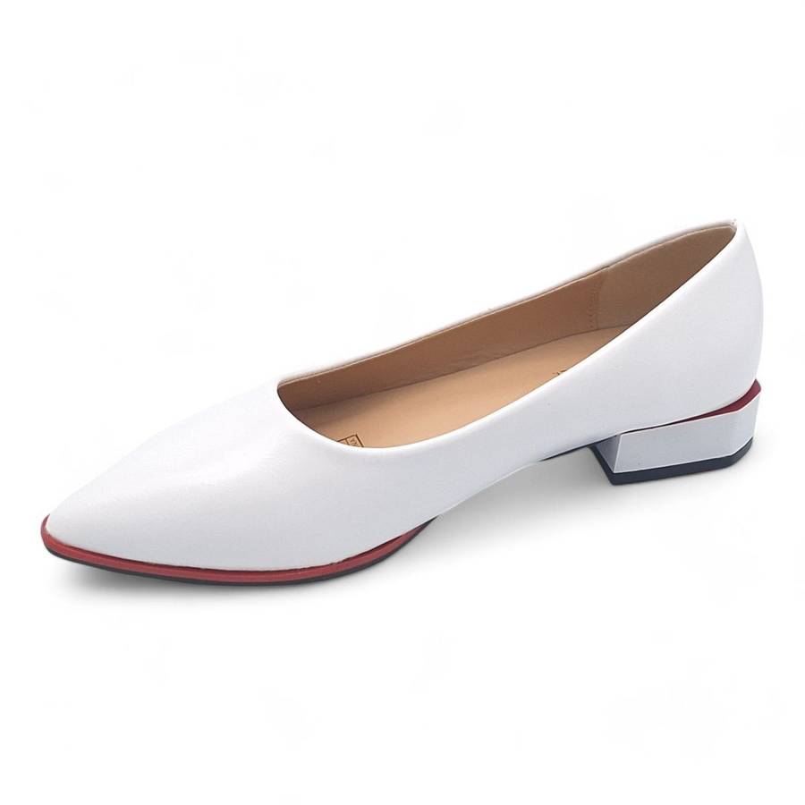 TTP - Women Pointed Toe PVC Sole Slip-on Flats JSF100