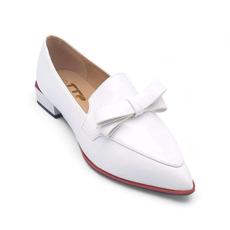TTP - Women Pointed Toe PVC Sole Slip-on Flats JSF99