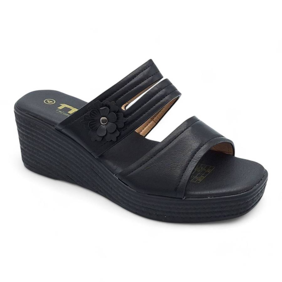 TTP Women Slip On Wedge Heel Sandals XB2399-1