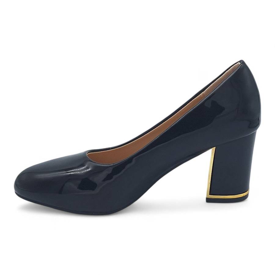 TTP Women Patent PU Block Heel Courts JSF96