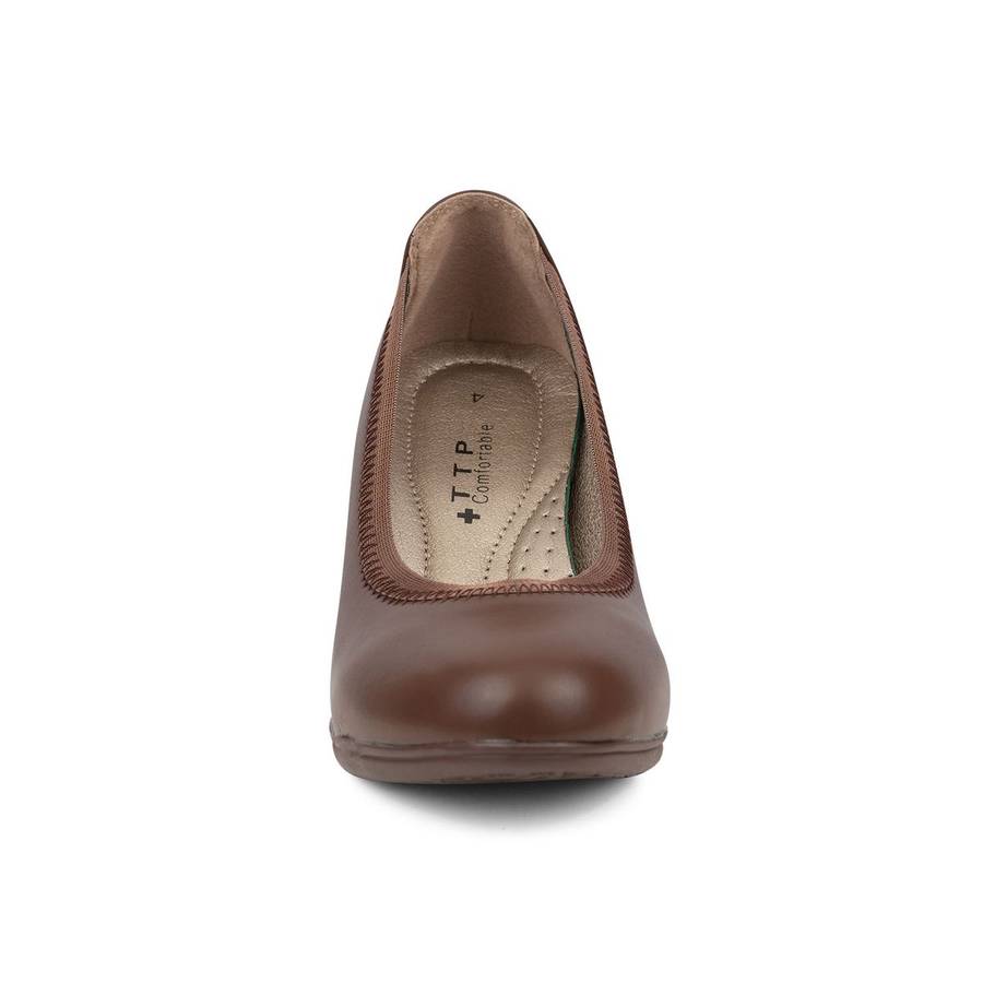 TTP Ladies Court Heel with Elasticated Top Line