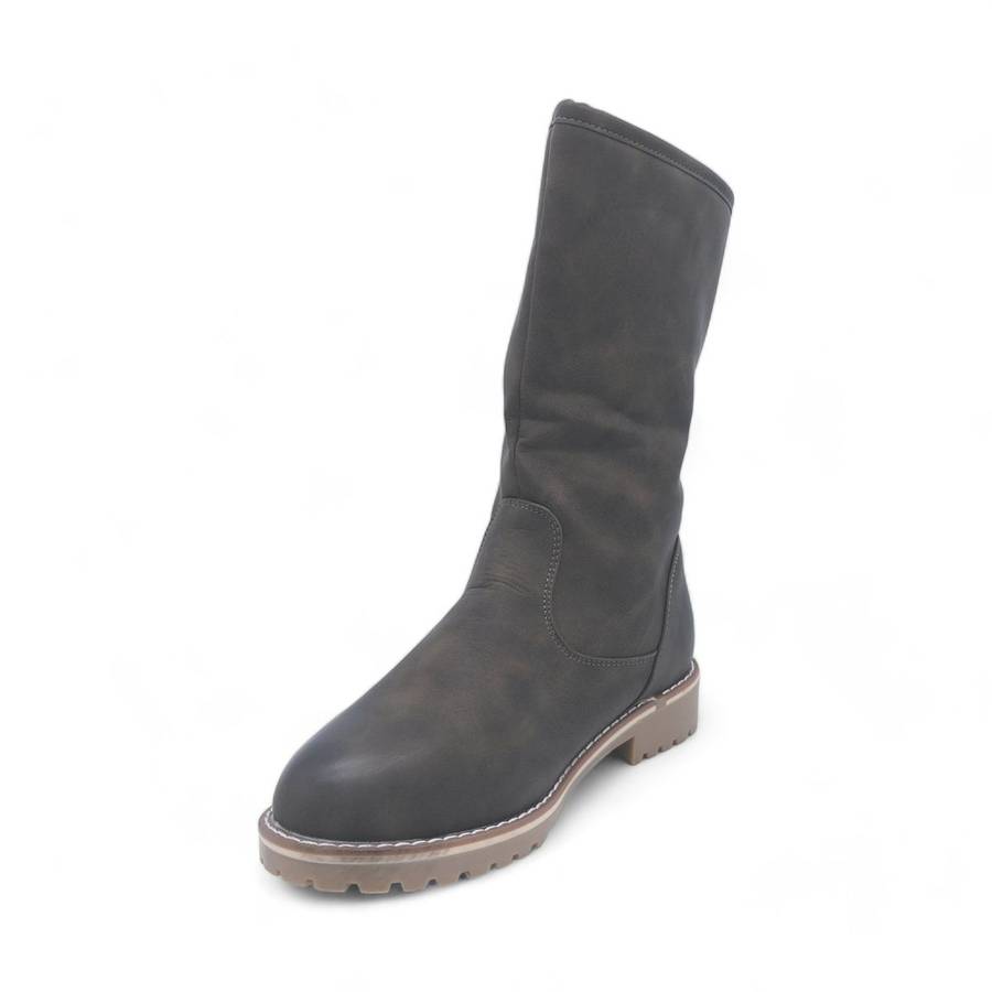 Fashion Mid-Calf Boots with Side Zipper - XB8208