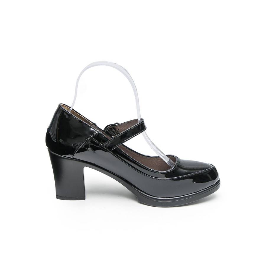 TTP Fashion Platform Block Heel Courts with Ankle Strap K3053