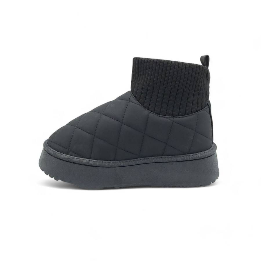 TTP Women's Platform Fur Lined Boots with Elasticated Pull On Opening XBG6