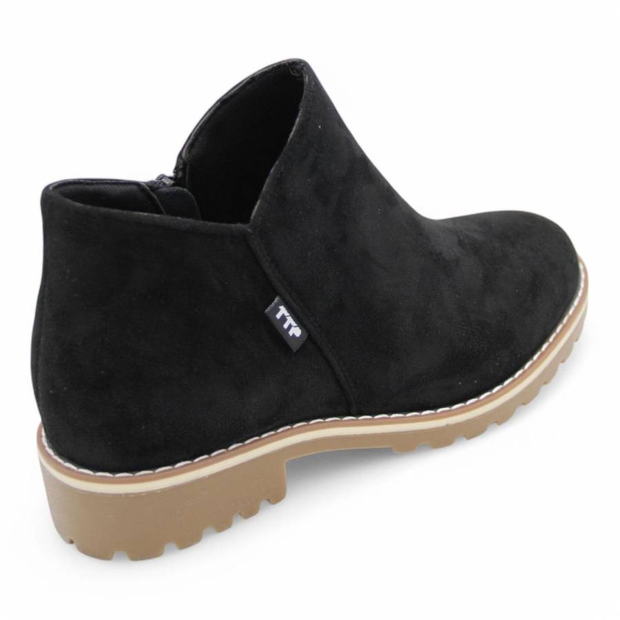TTP Women Round Toe Ankle Boots with Side Zipper HT241008