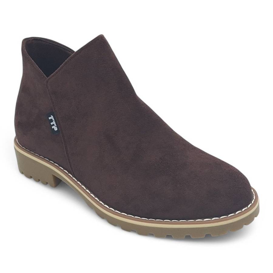 TTP Women Round Toe Ankle Boots with Side Zipper HT241008