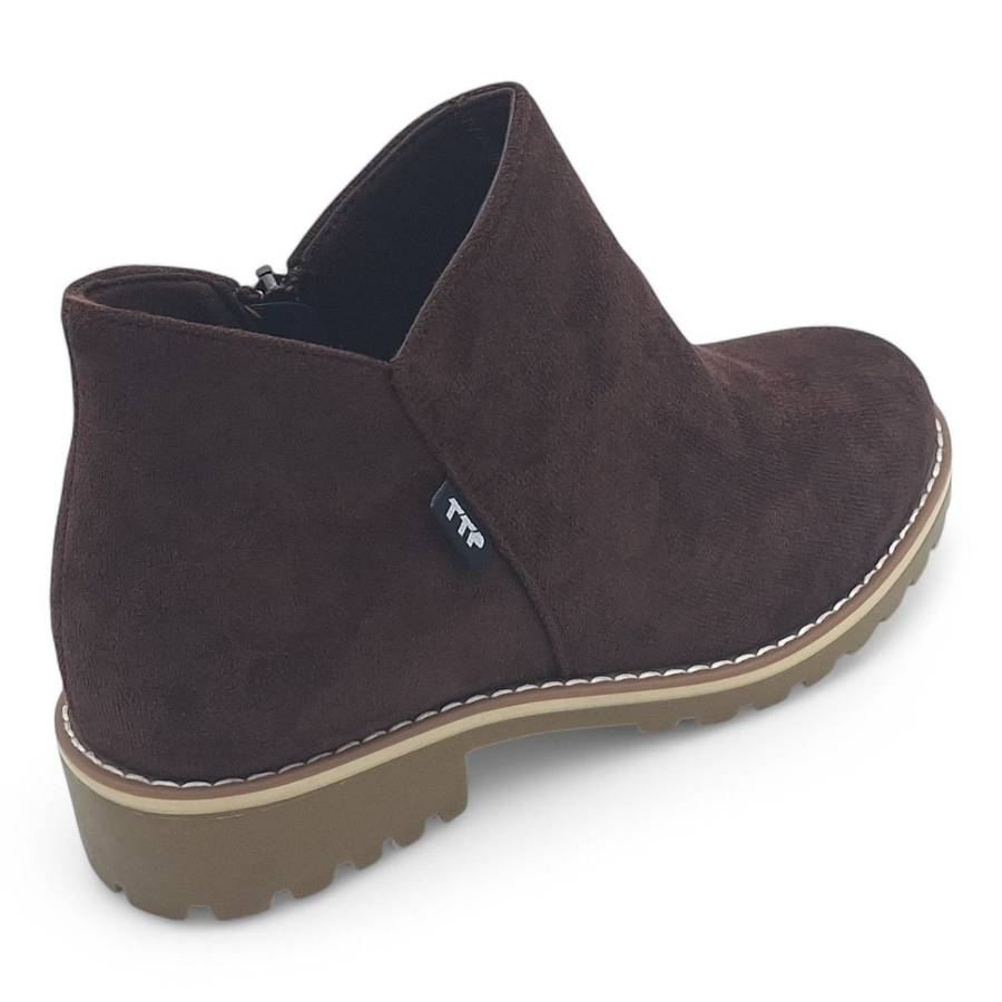 TTP Women Round Toe Ankle Boots with Side Zipper HT241008