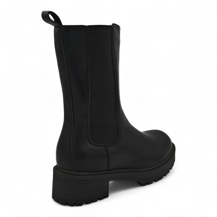 TTP Women's Mid Calf Boot with Elastic side Panel and Zipper HTA06