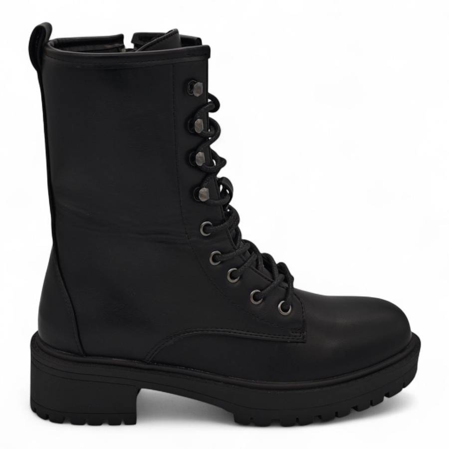 TTP Women's Platform Ankle Boots with Lace and Side Zipper HTA09