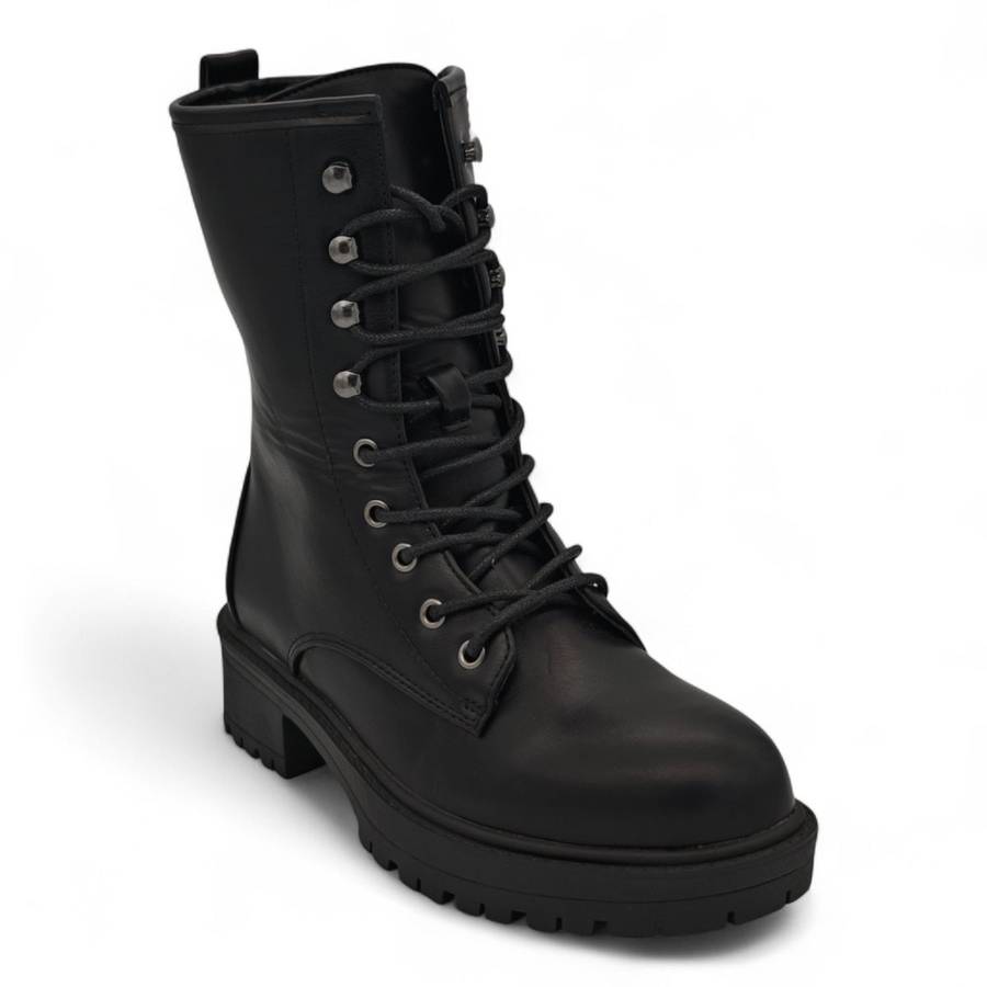 TTP Women's Platform Ankle Boots with Lace and Side Zipper HTA09