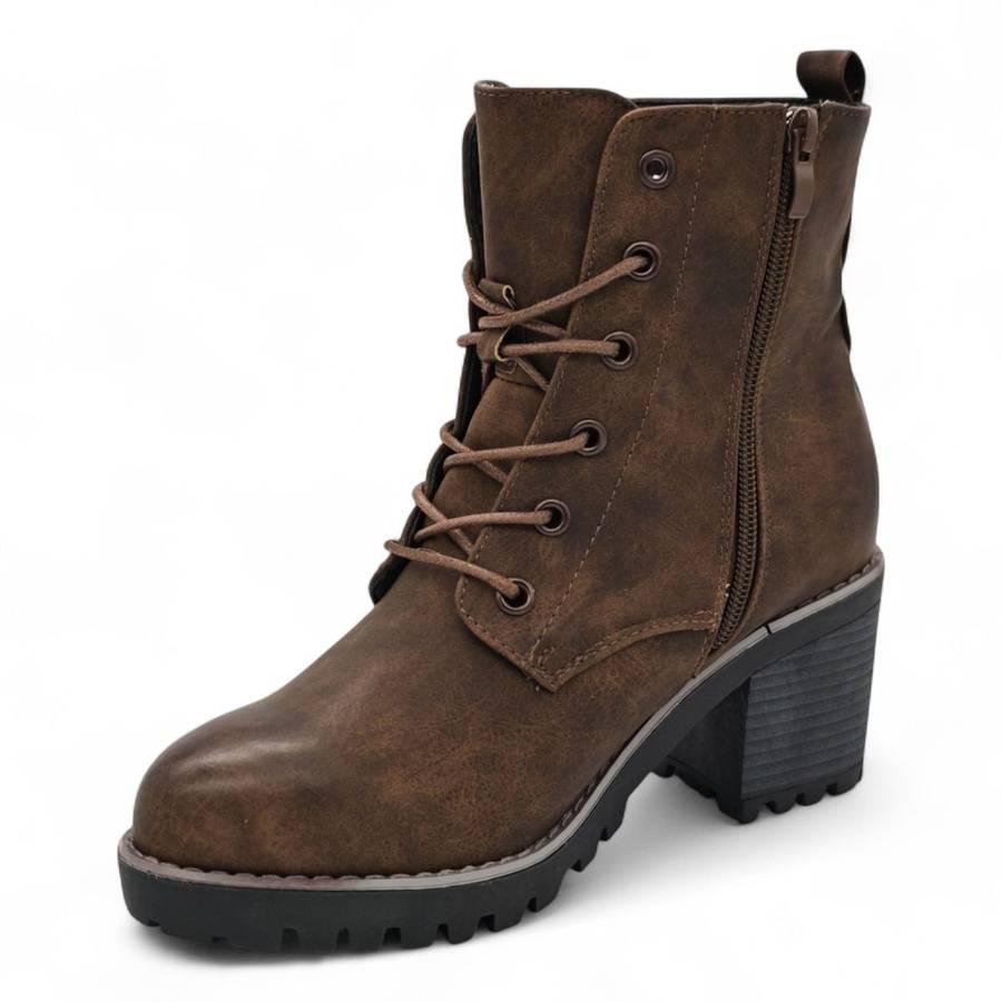 TTP Women's Lace up Ankle Boots with Side Zipper HTM-5