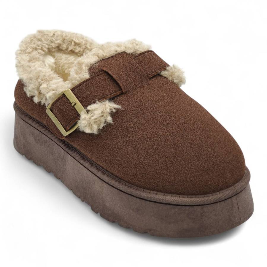 TTP Women's Cosy Slip-on with Faux Fur Lining K-11