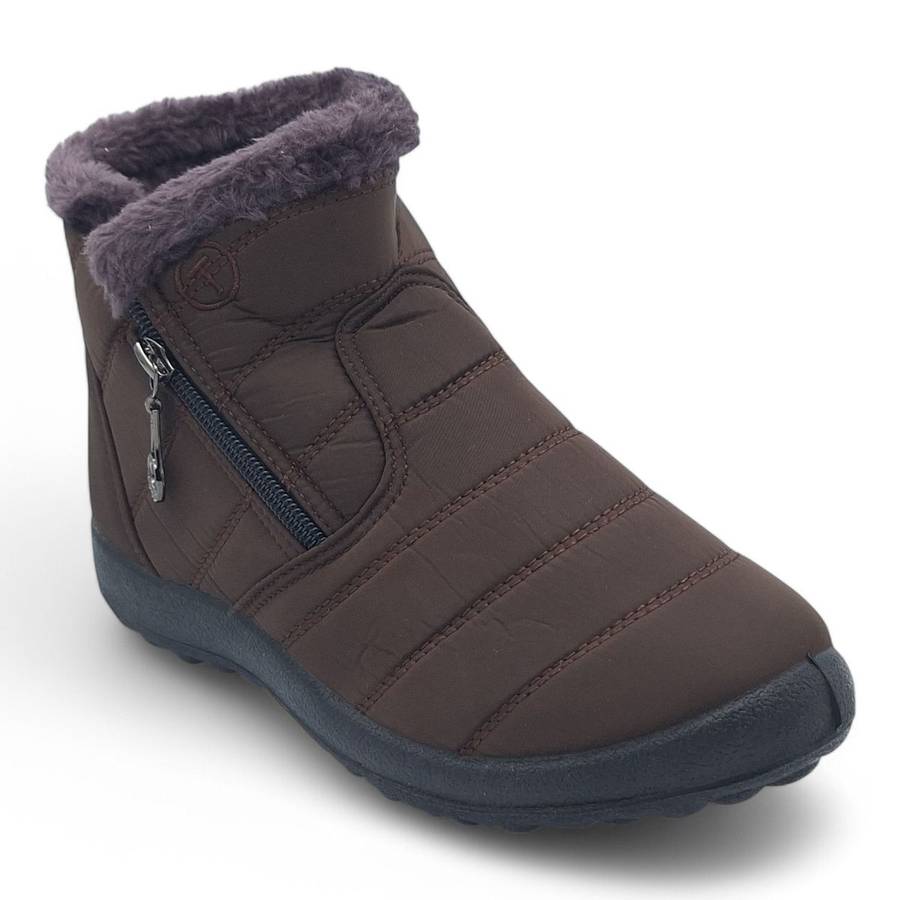 TTP Women Polar Ankle Boot with Side Zipper and Fur Lining M550