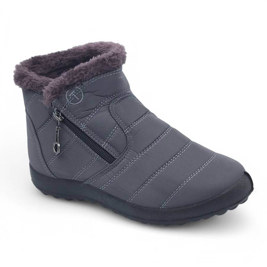 TTP Women Polar Ankle Boot with Side Zipper and Fur Lining M550