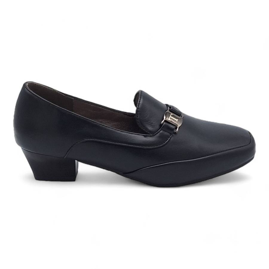 TTP Women Square Toe PU Block Heels