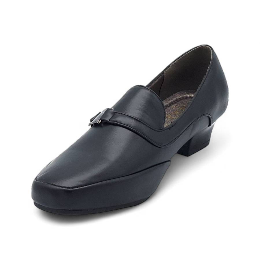 TTP Women Square Toe PU Block Heels