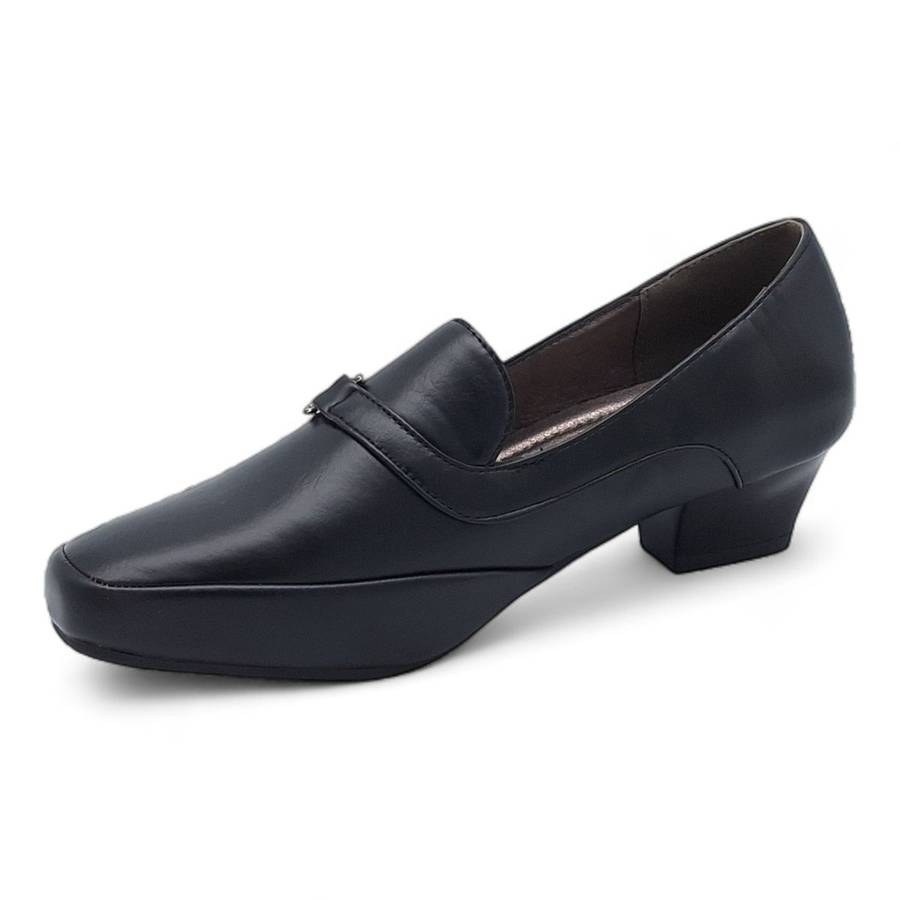 TTP Women Square Toe PU Block Heels