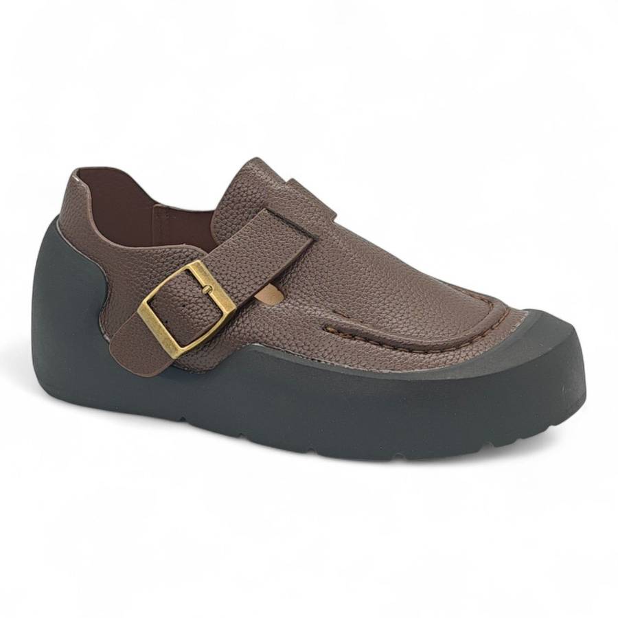 TTP Women's Moccasin-Styled Mary Jane Platform Casual Shoe BKHT03
