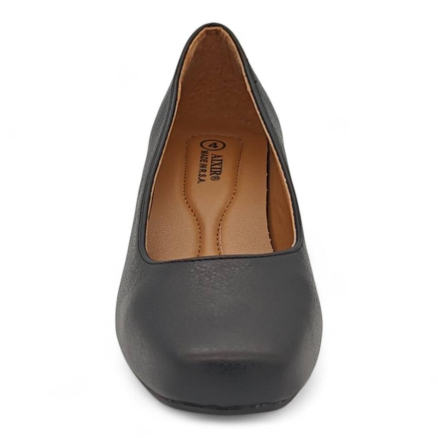 ALXIR Women's Slip-On Block Heel Pumps PSL3193C