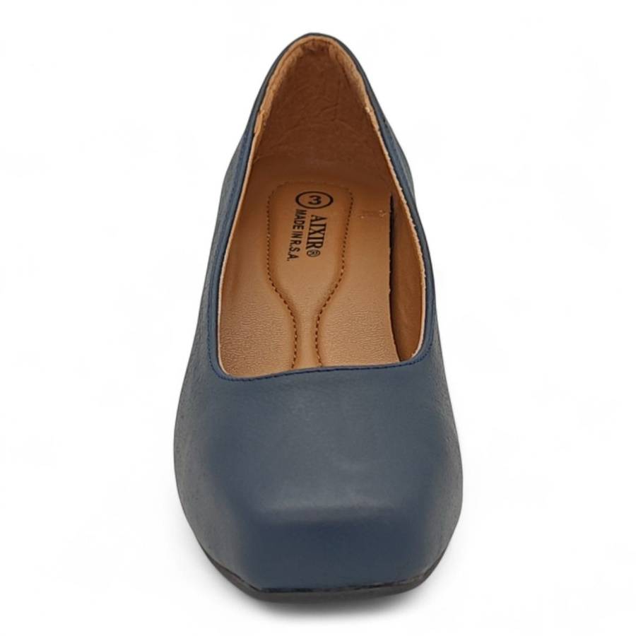 ALXIR Women's Slip-On Block Heel Pumps PSL3193C