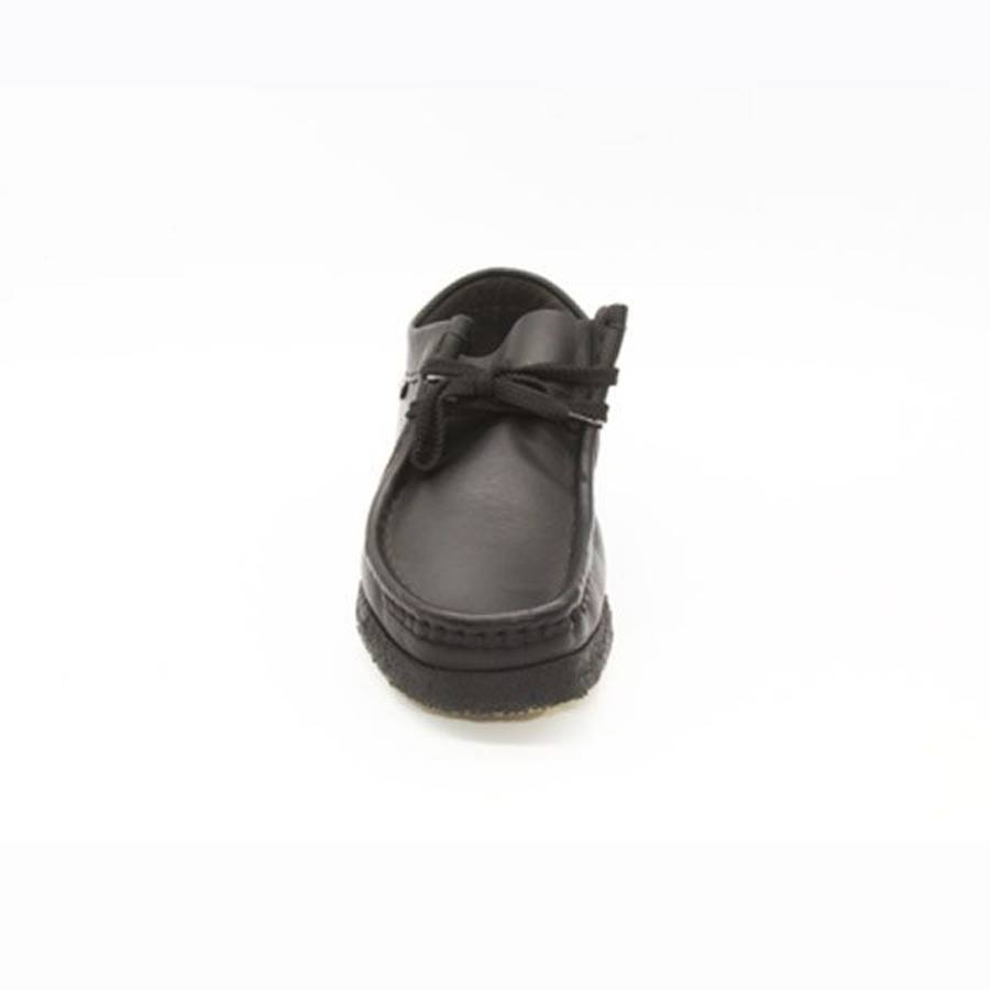 Mens/Youth Grasshopper Lace-Up Moccassin Softee Black