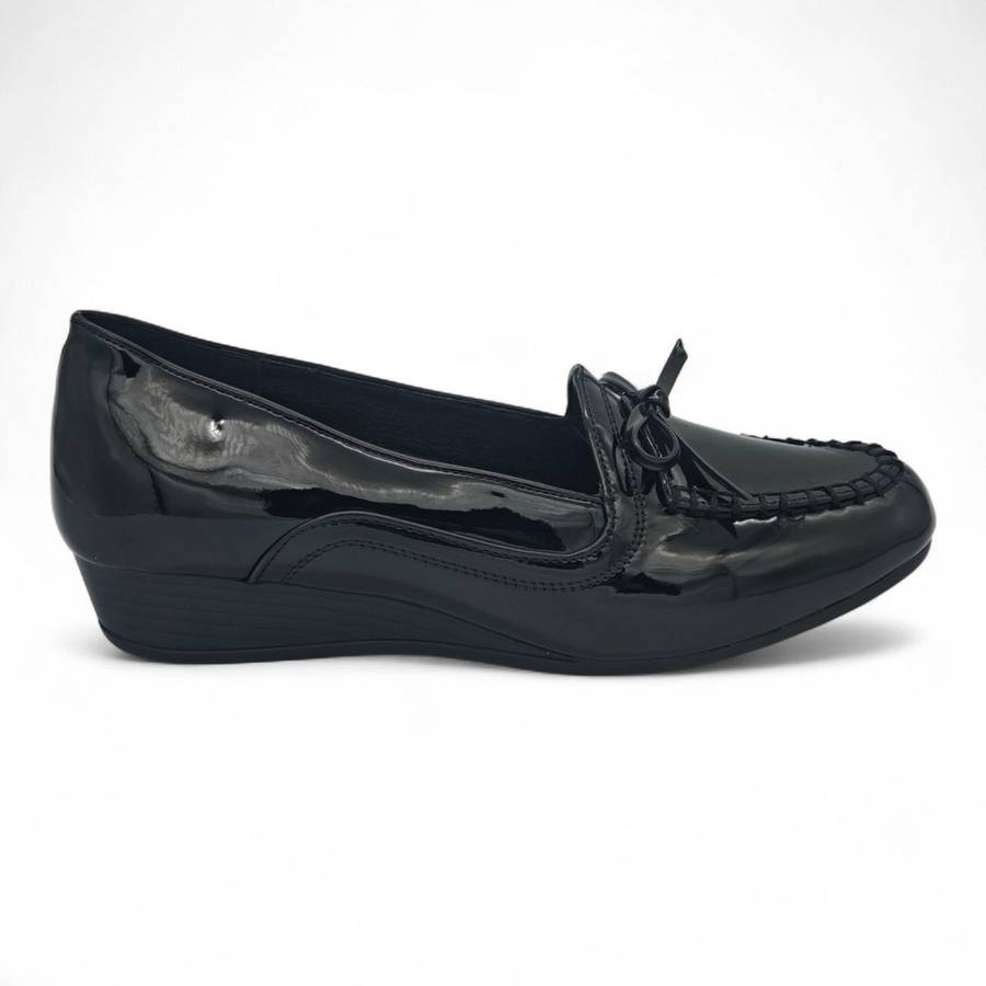 TTP Women's Patent Loafer Wedge HT250705-2