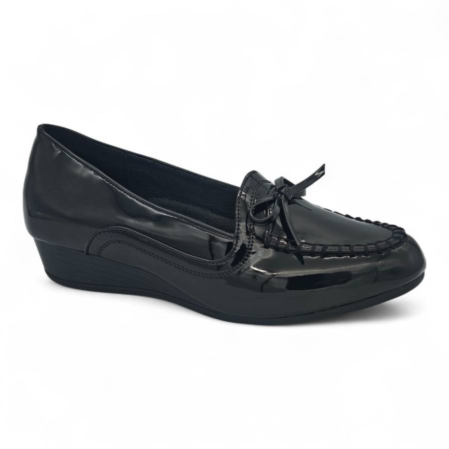 TTP Women's Patent Loafer Wedge HT250705-2