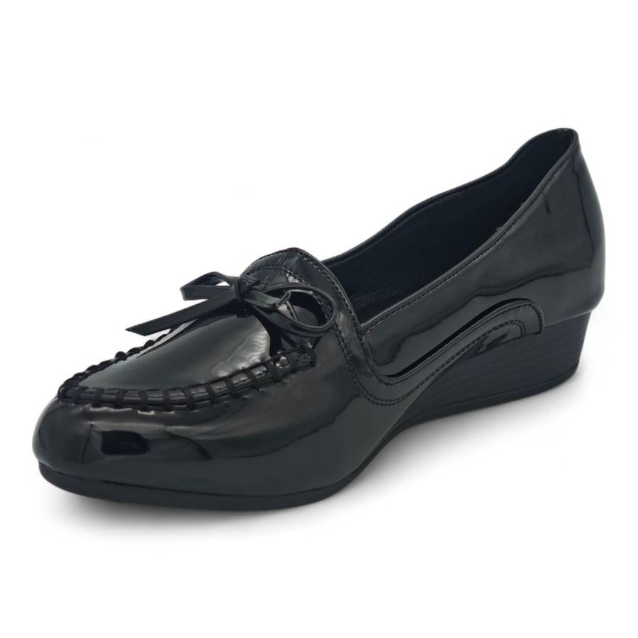 TTP Women's Patent Loafer Wedge HT250705-2