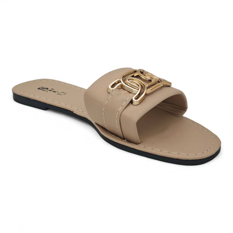 ST Slide Sandal - Clean-Edge Casual with Gold Accent ATRM