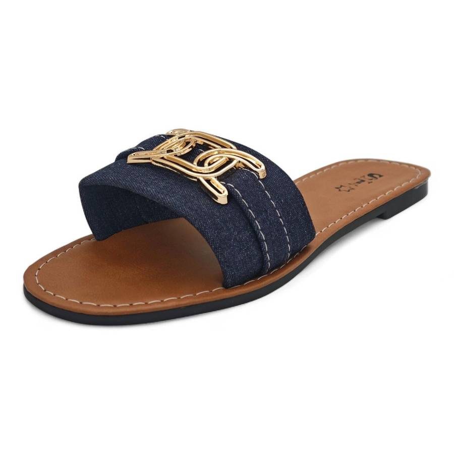 ST Slide Sandal - Clean-Edge Casual with Gold Accent ATRM