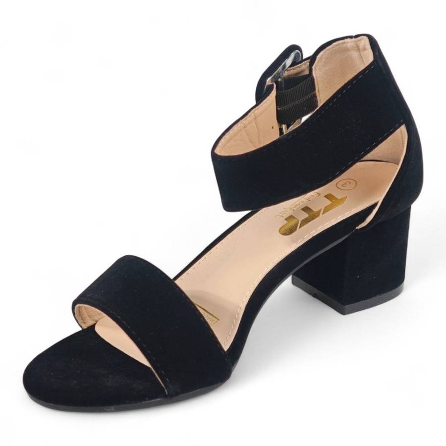 TTP Suede PU Block Heel Sandal JSF140