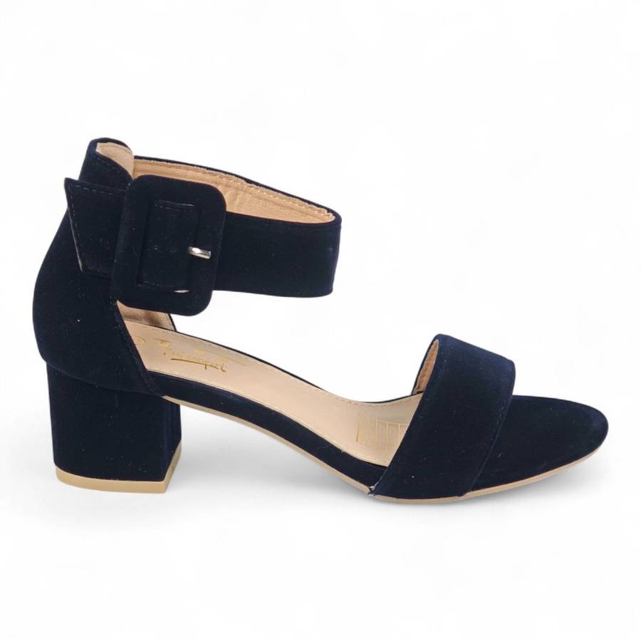 TTP Suede PU Block Heel Sandal JSF140