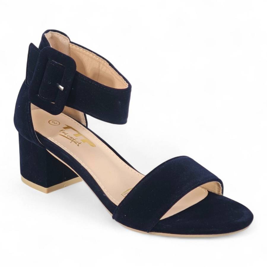 TTP Suede PU Block Heel Sandal JSF140