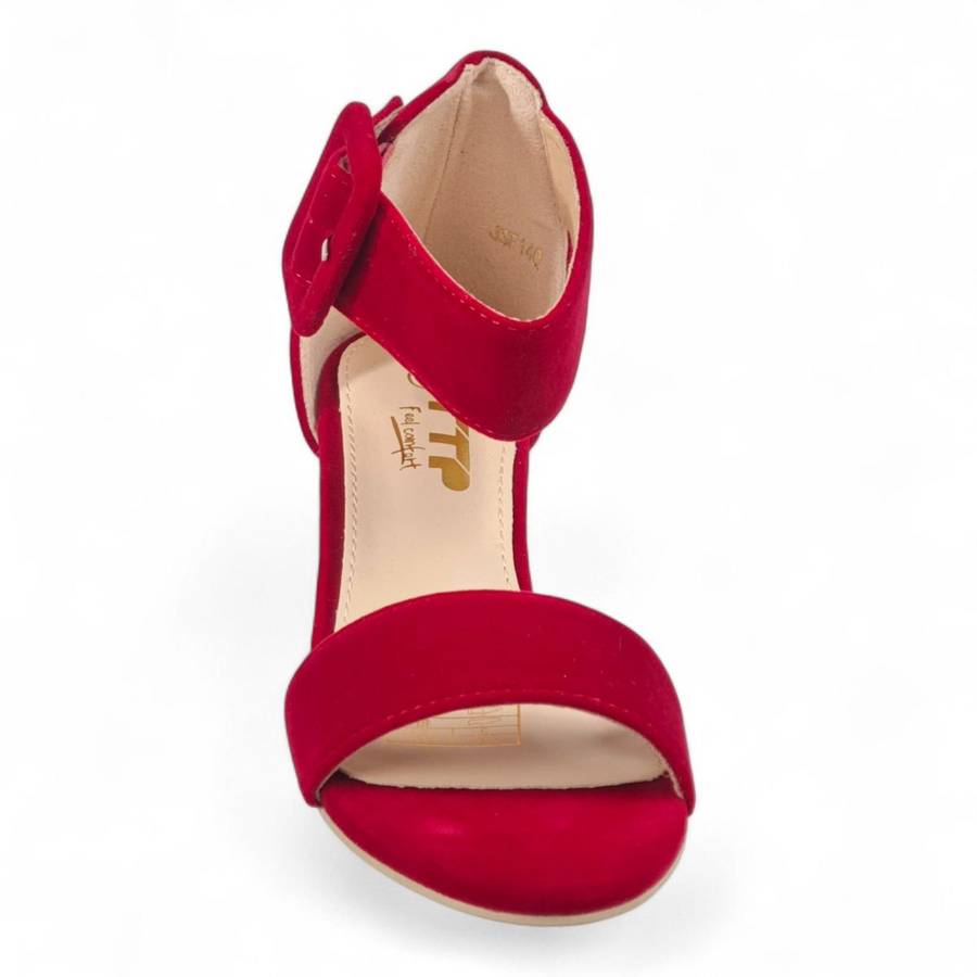 TTP Suede PU Block Heel Sandal JSF140