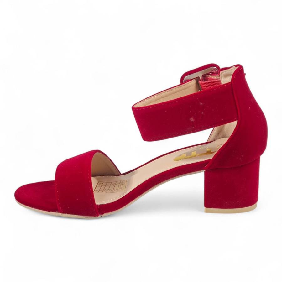 TTP Suede PU Block Heel Sandal JSF140