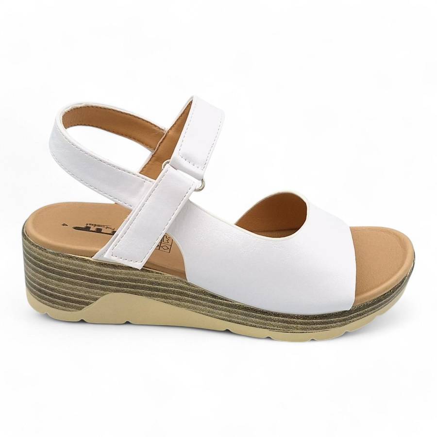 TTP Women Platform Wedge Sandal with Ankle Strap