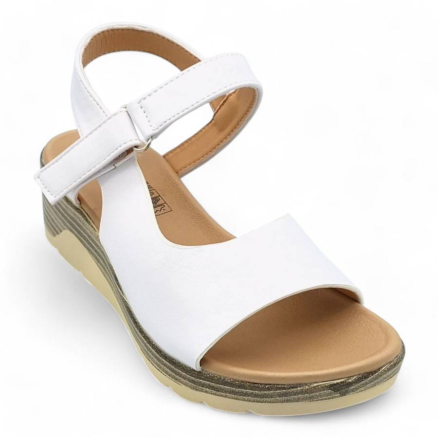 TTP Women Platform Wedge Sandal with Ankle Strap