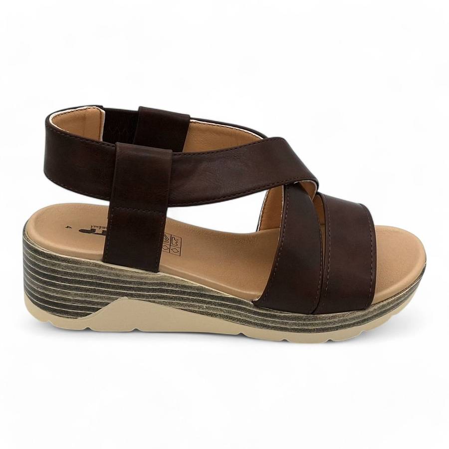 TTP Women Pull On Cross Style Slingback Platform Wedge Styles