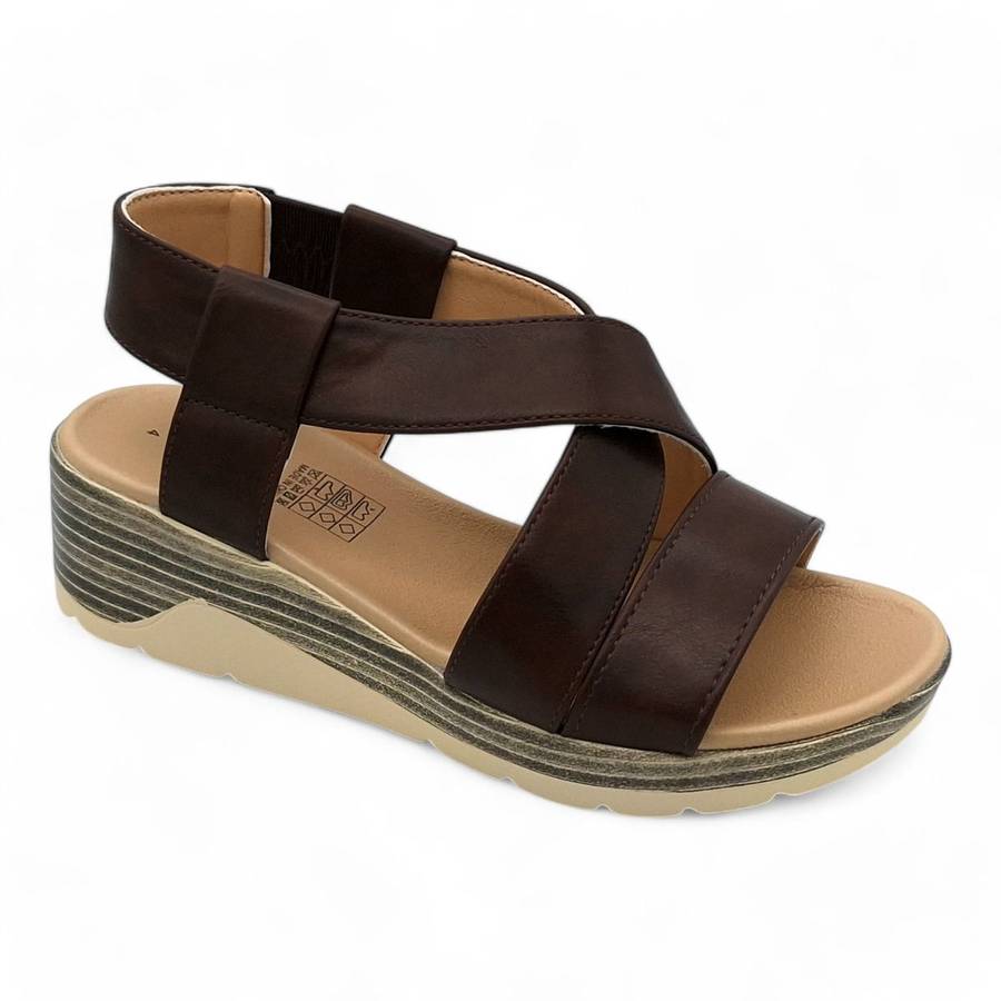TTP Women Pull On Cross Style Slingback Platform Wedge Styles