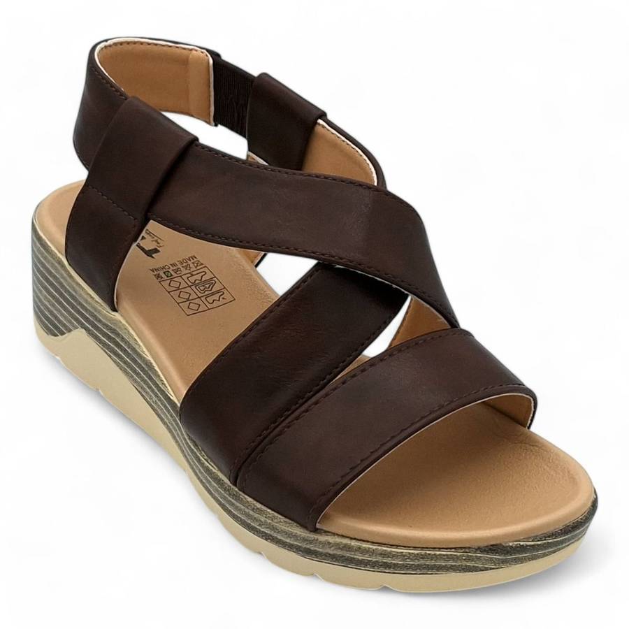 TTP Women Pull On Cross Style Slingback Platform Wedge Styles
