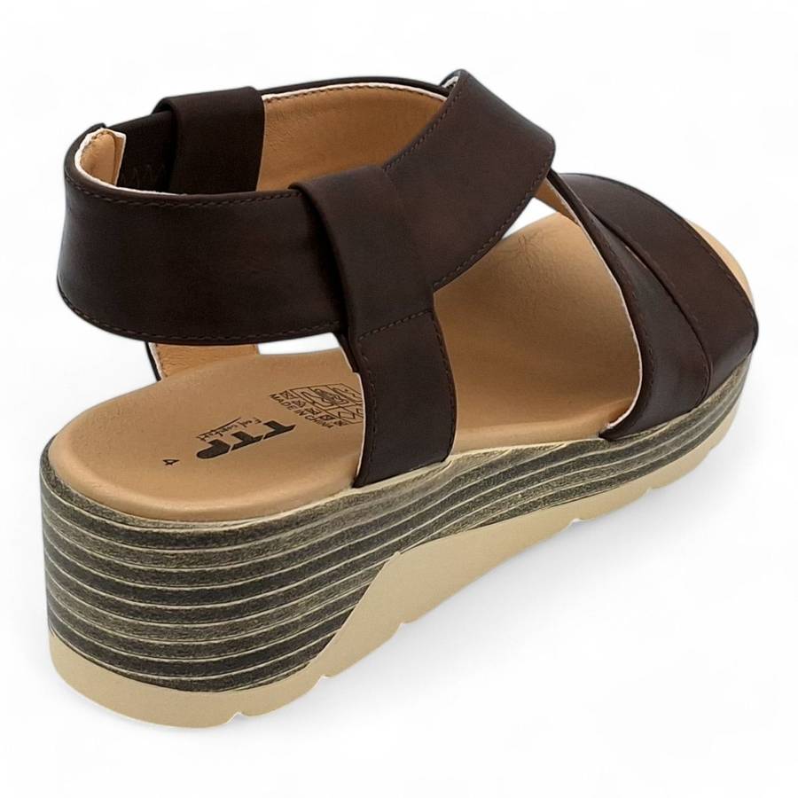 TTP Women Pull On Cross Style Slingback Platform Wedge Styles