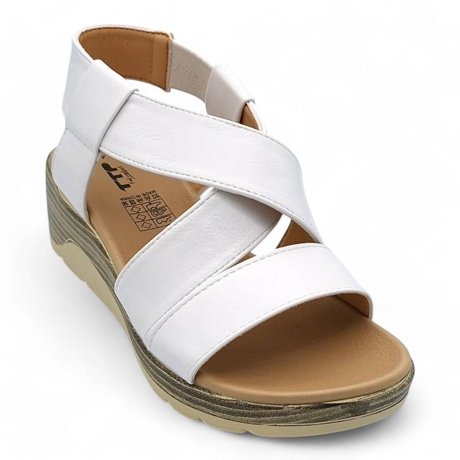 TTP Women Pull On Cross Style Slingback Platform Wedge Styles
