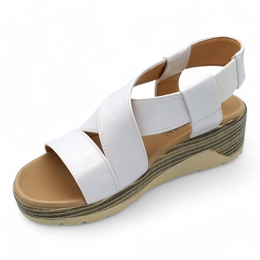 TTP Women Pull On Cross Style Slingback Platform Wedge Styles