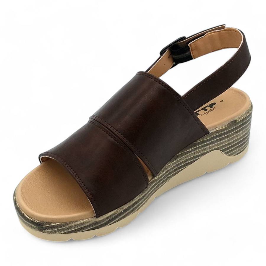 TTP Women Platform Wedge Heel Slingback Sandals