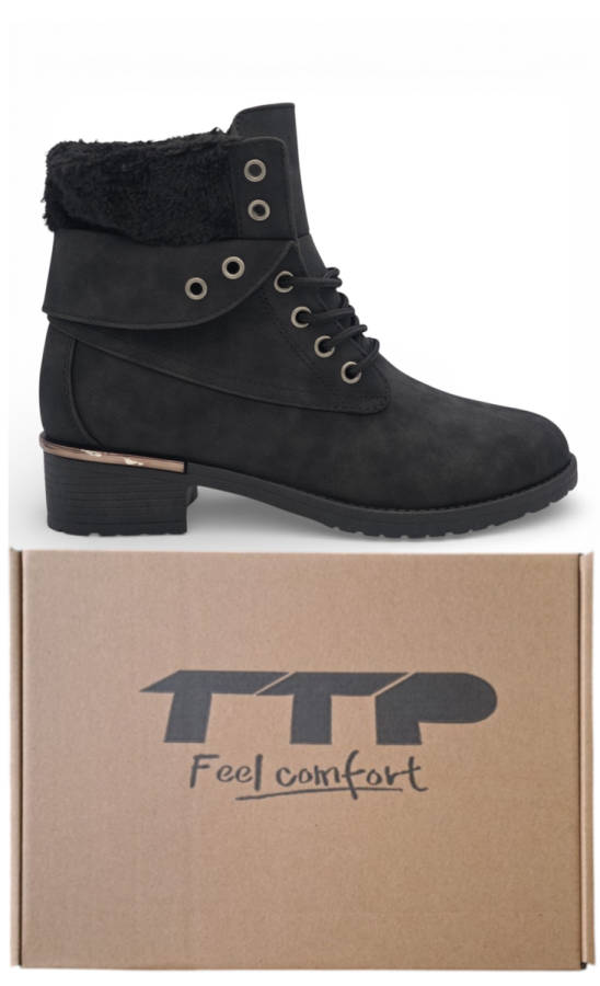 TTP Women's PU Suede Winter Ankle Boot