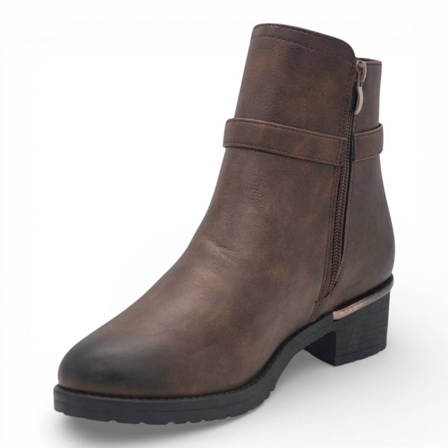 TTP Women's Round Toe Ankle Boot MC0006
