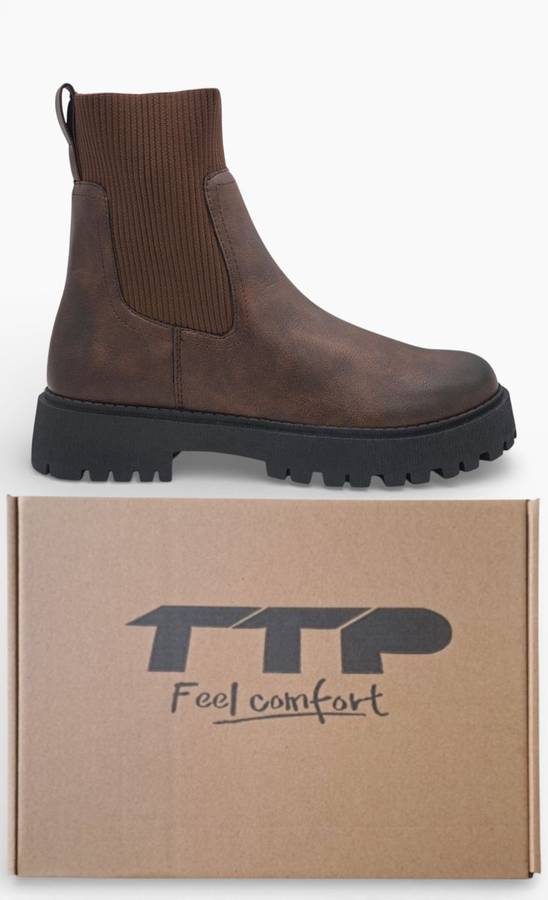 TTP Women's Chunky Chelsea Ankle Boot MC0008